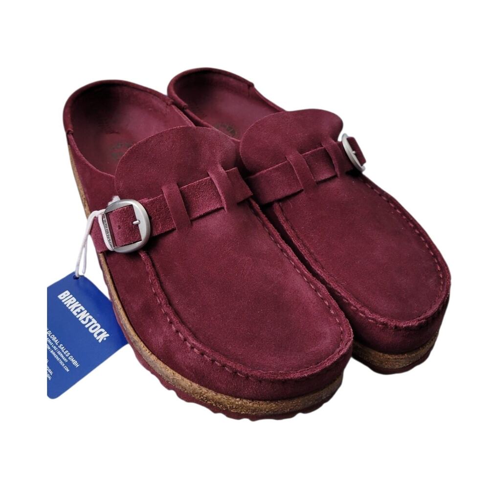Birkenstock Buckley Suede Clogs, Maroon, EU 40 / US WOMEN 9 / MEN 7